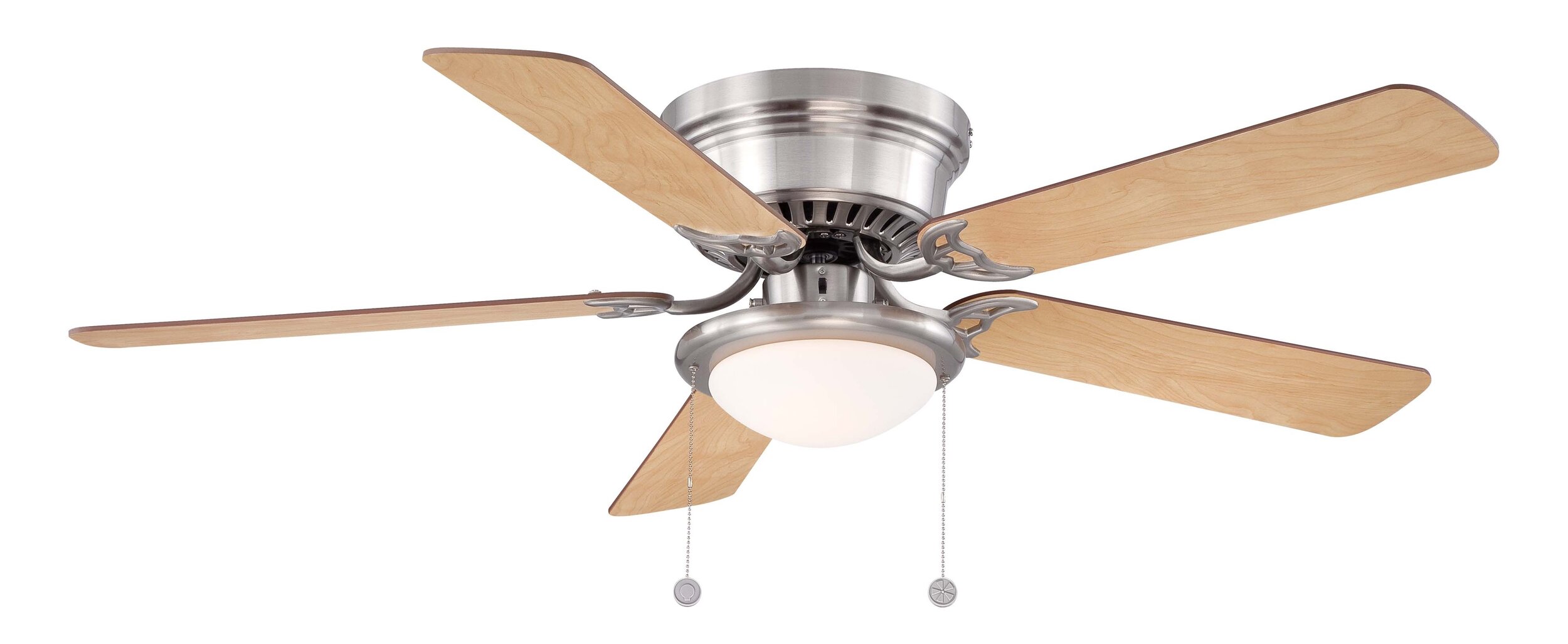 Details about   Hugger 52 in Ceiling Fan with LED Light Gunmetal Low Ceiling Flush Mount 