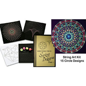 Wooden Nail String Art Kits for Kids 9-12 Girls Geometric Pattern