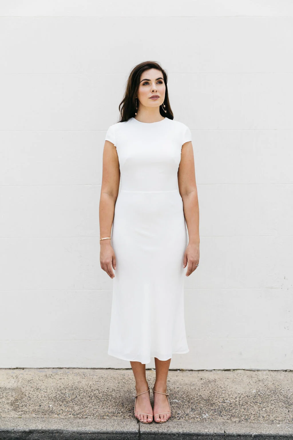 cap sleeve midi dress