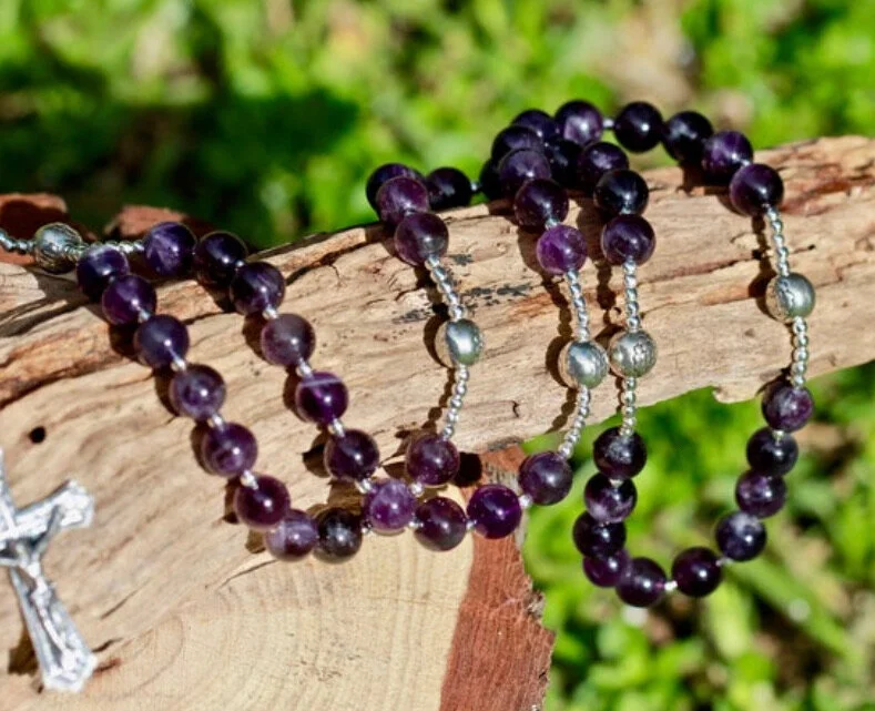 Amethyst gemstone deals rosary
