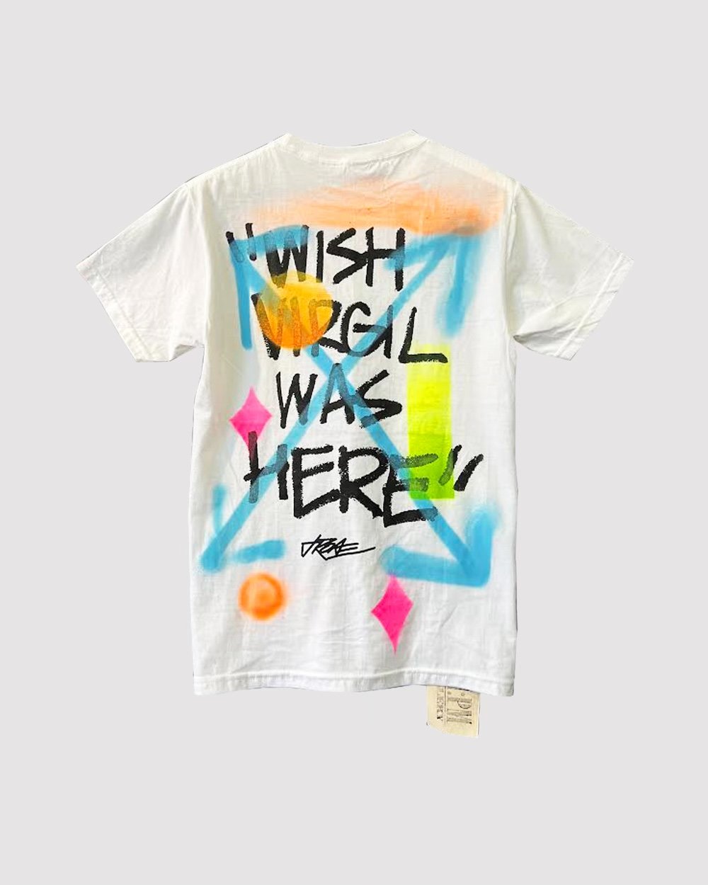 “WISH VIRGIL WAS HERE” CUSTOM ONE OF ONE T-SHIRT — AM:PM