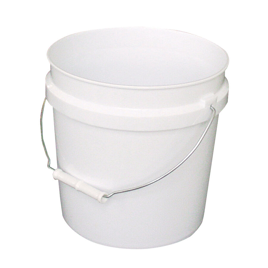 Black 2 Gallon Bucket with Gasketed Lid (White (GAMMA), 1)