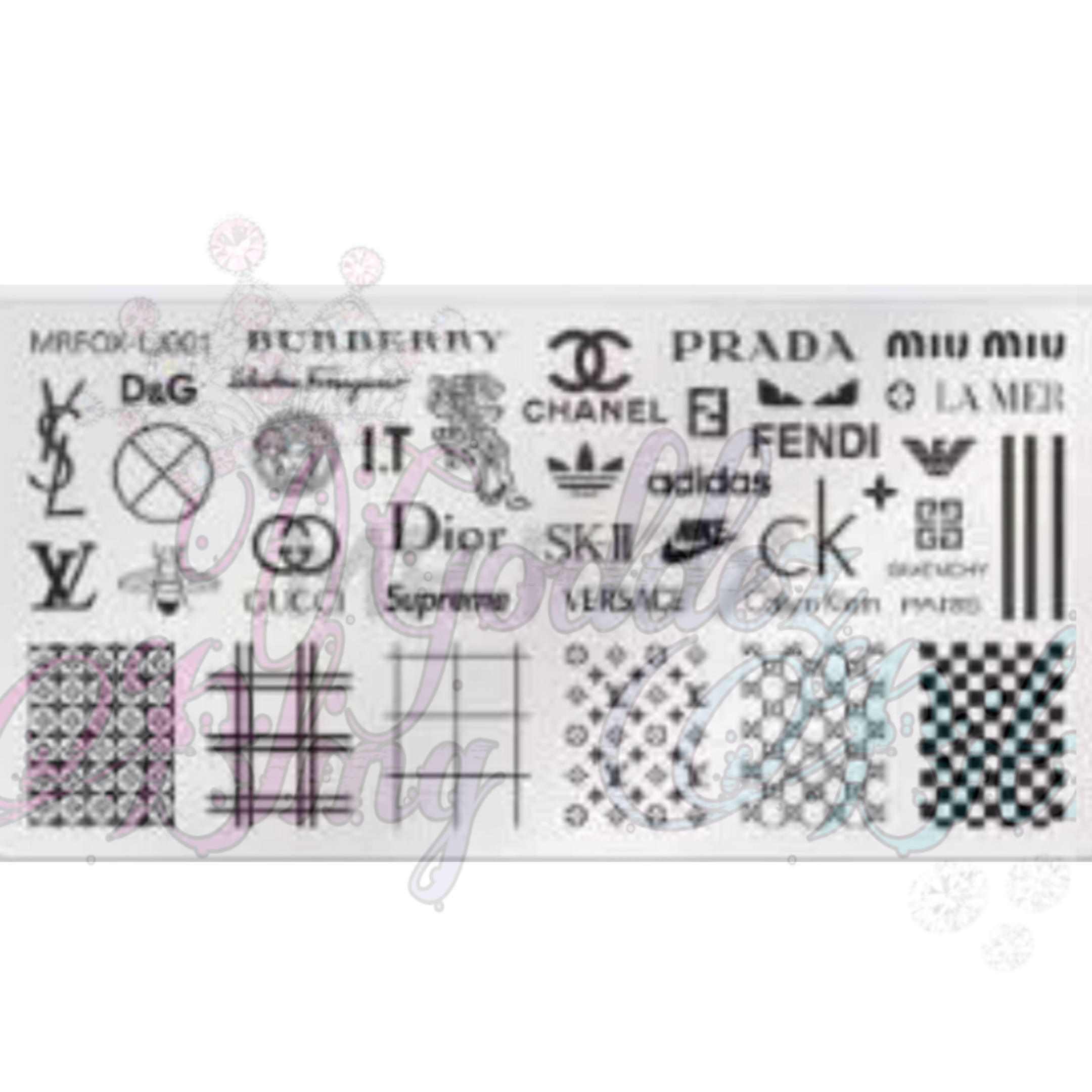 Designer Nail Stamp Plate D