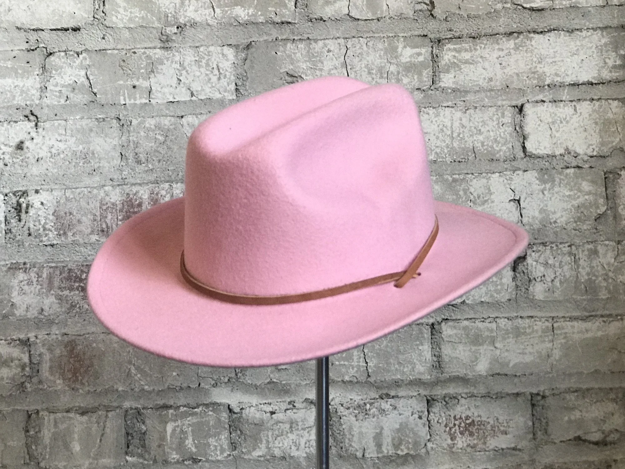 Kid's Pink Felt Western Cowgirl Hat 
