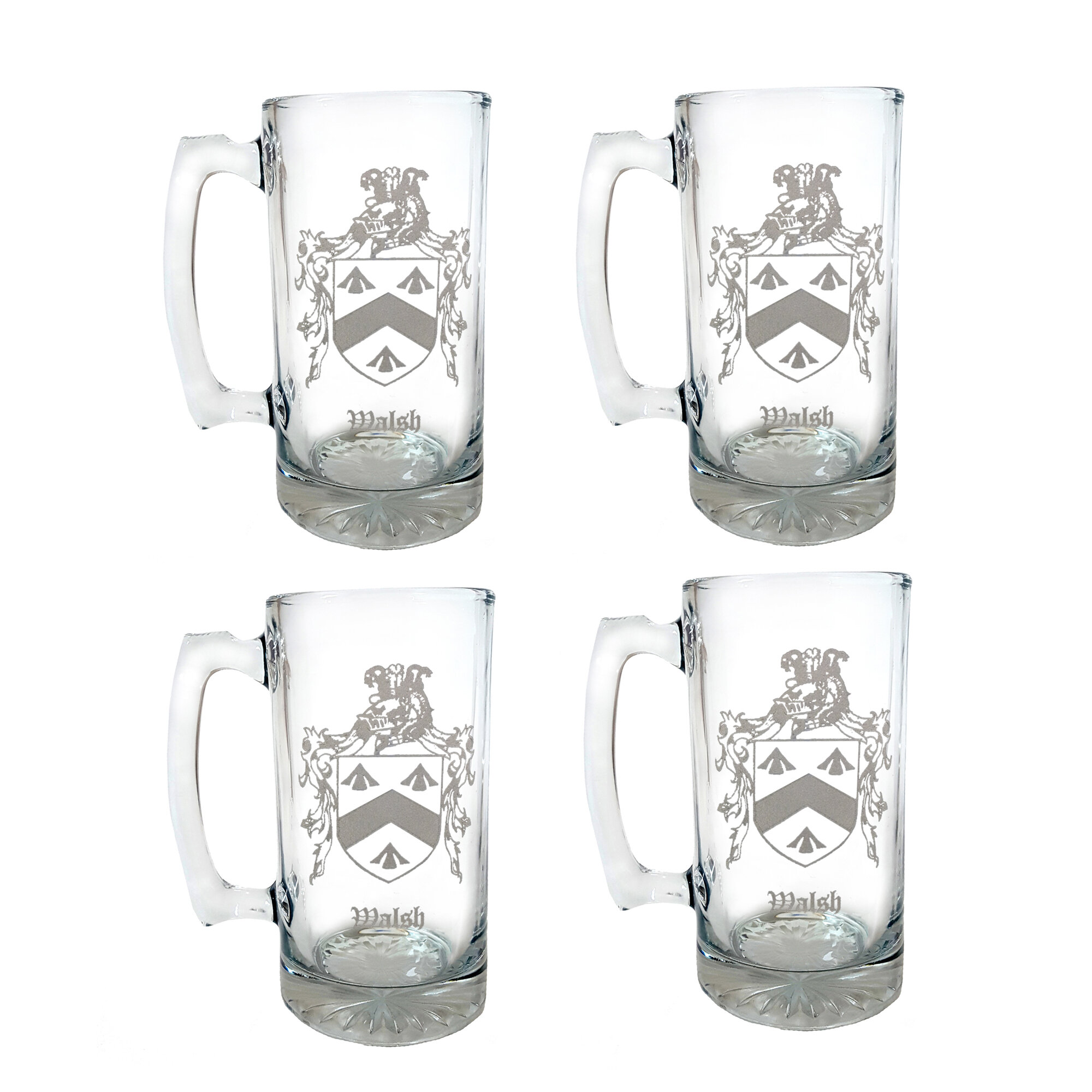 Family Crest Beer Mugs (Set of 2) – Healy Glass Artistry