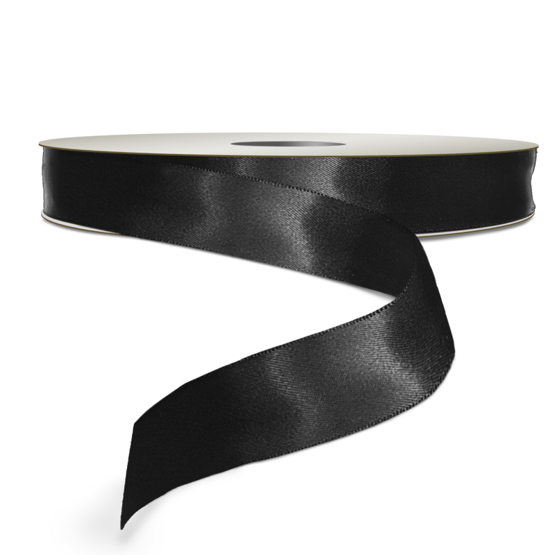 Thick black satin ribbon deals