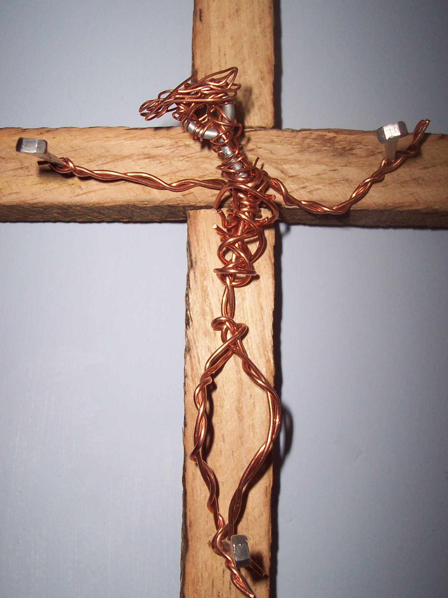 Copper Wire Crucifix | Appalachian Catholic Worker