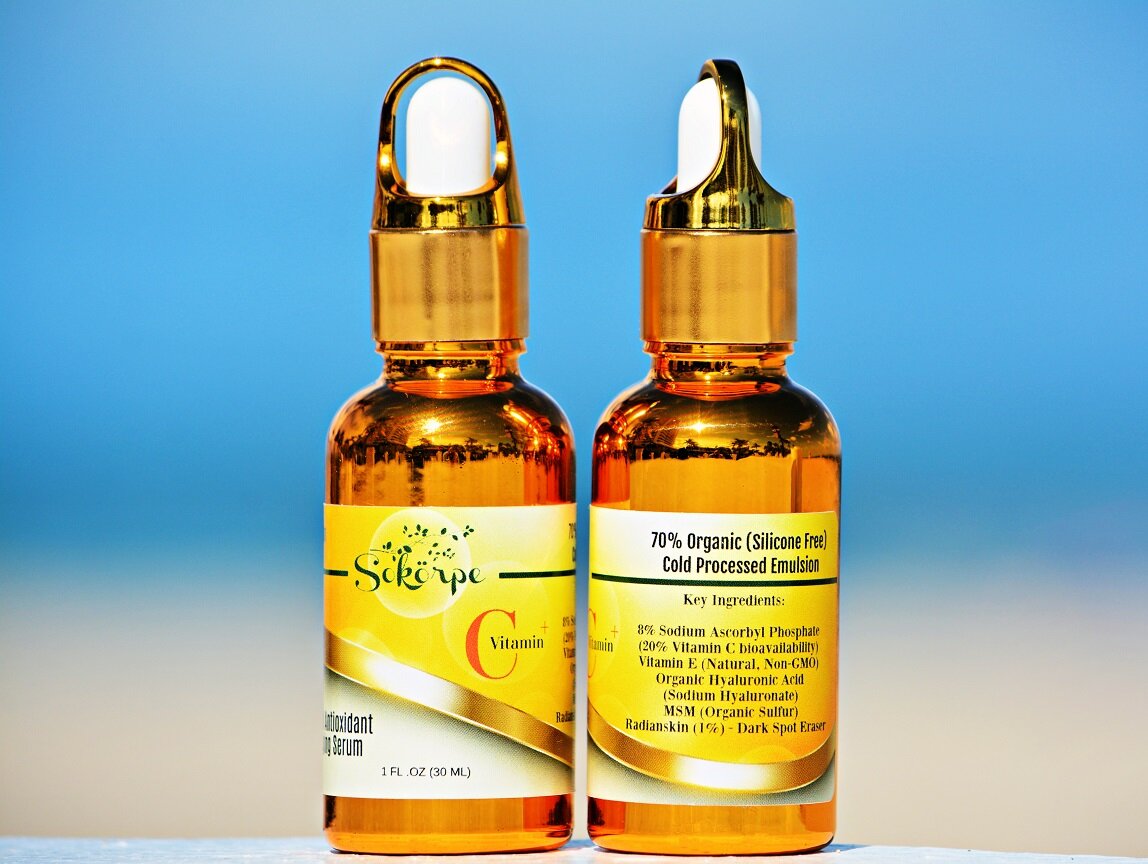 Sokörpe's Vitamin C Serum With Organic Hyaluronic Acid, Non-GMO Vitamin E,  Anti-Aging, 30 ML — Sokörpe