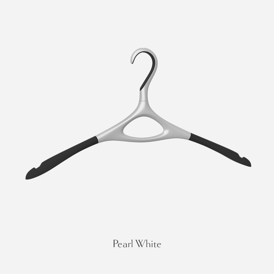 Pearl White, Cool Gray & Sea Otter · Kids Luxury Garment Hanger