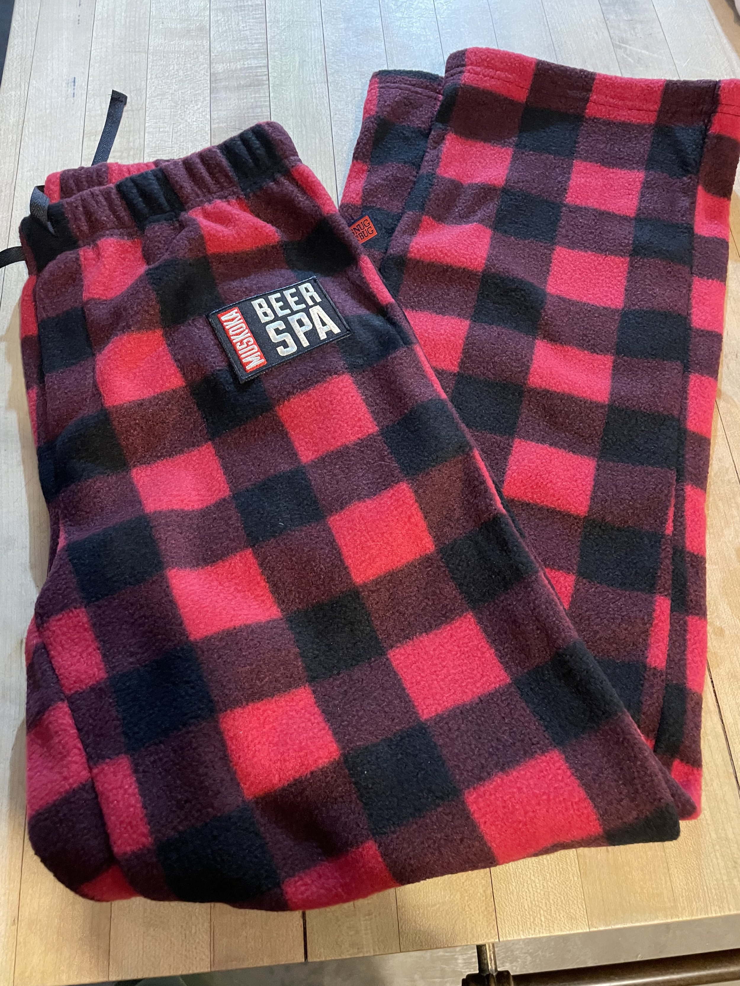 Men's Plush Sleep Pants: Red Buffalo Plaid Pants, Relaxed Fit, Sizes up to  3XL