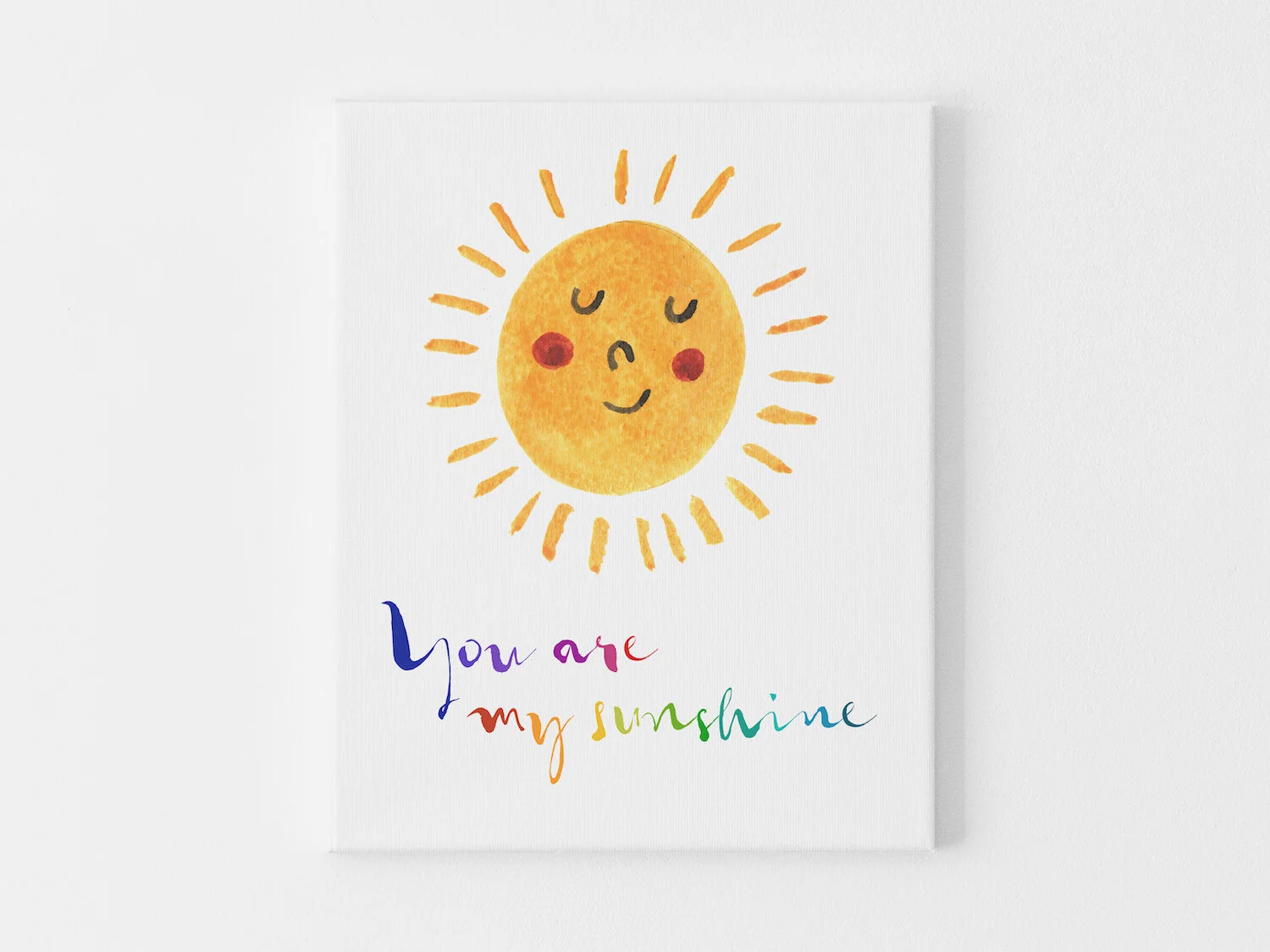 You are My Sunshine Watercolor Print — Skye & Friends