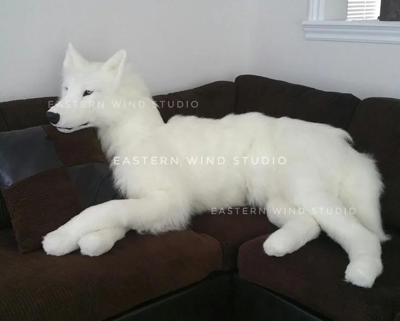 life size stuffed wolf