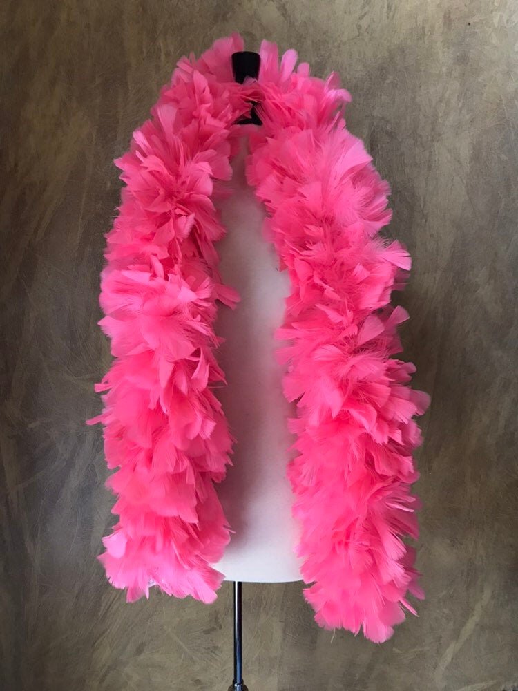 Hot Pink Thick 240gm Wire Wrapped Turkey Feather Boa 6 ft Costume/Craft  Making — Trims and Beads
