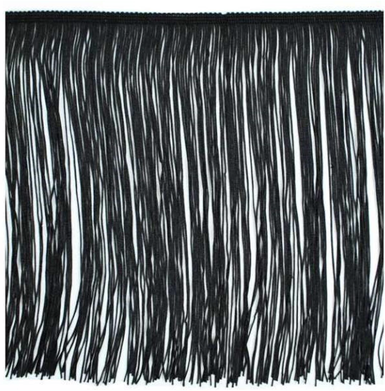 By the Yard-12 Black CHAINETTE Fabric Fringe Lampshade Lamp Costume Trim —  Trims and Beads