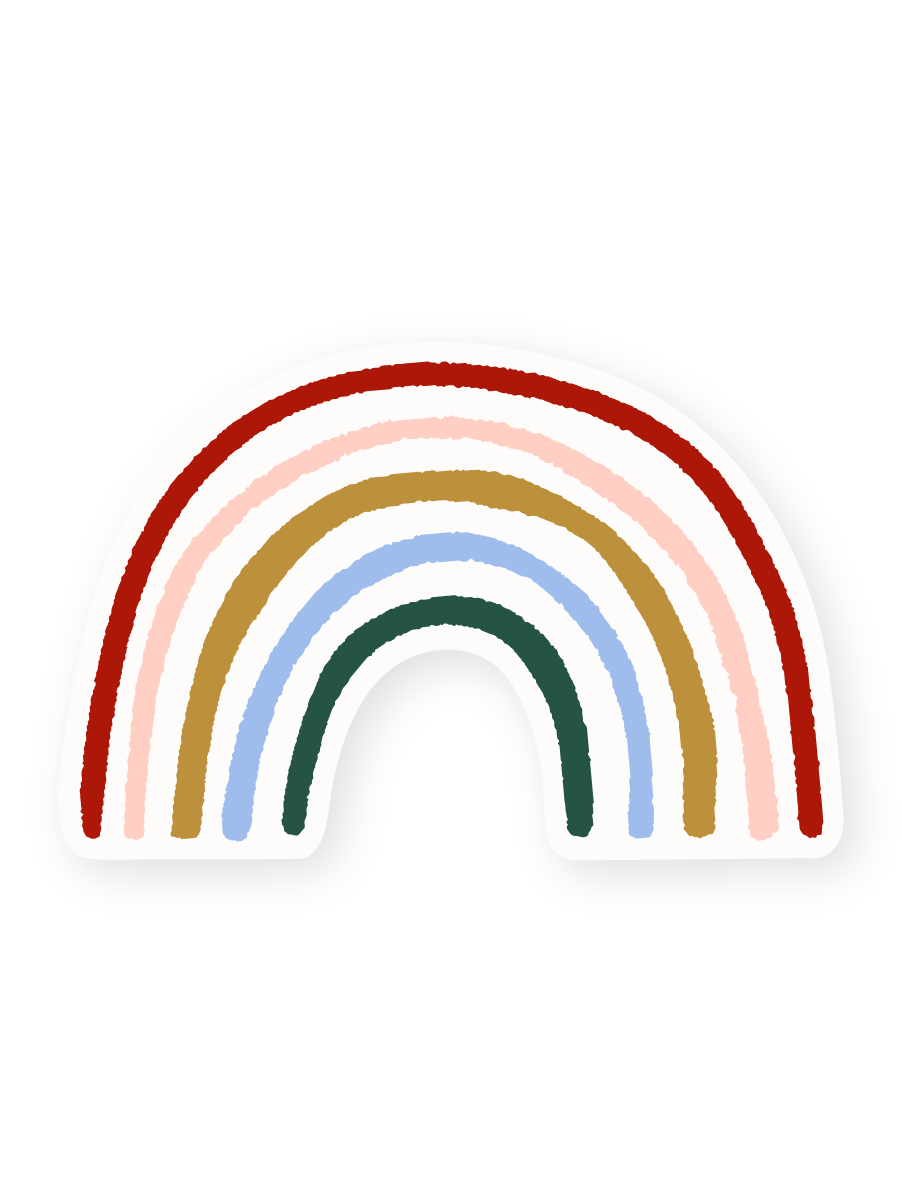 Rainbow Sticker — Kercia Jane Design