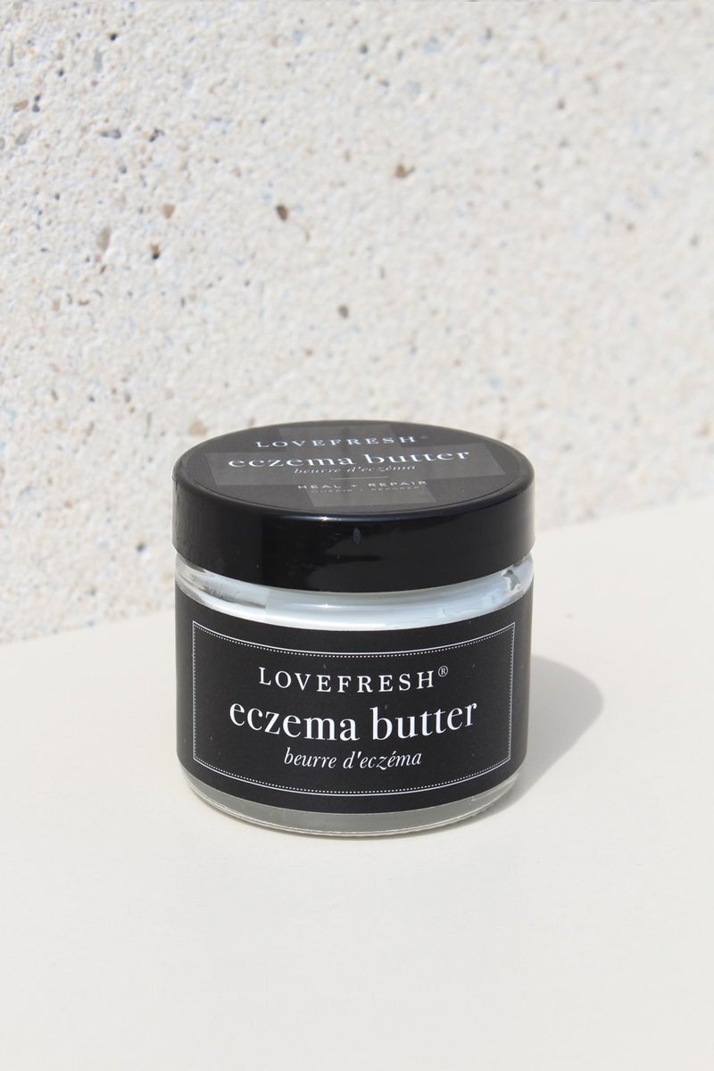 Lovefresh - Eczema Butter — Sincerely, Skin: Spa and Laser Boutique Serving Halifax Since 2010 | Facials, Massage, Reflexology, Microneedling, Electrolysis & More | Laser Hair Removal, Dermaroller, Oxygeneo Facials | Body Lovefresh - Eczema Butter — Sincerely, Skin: Spa and Laser Boutique Serving Halifax Since 2010 | Facials, Massage, Reflexology, Microneedling, Electrolysis & More | Laser Hair Removal, Dermaroller, Oxygeneo Facials | Body