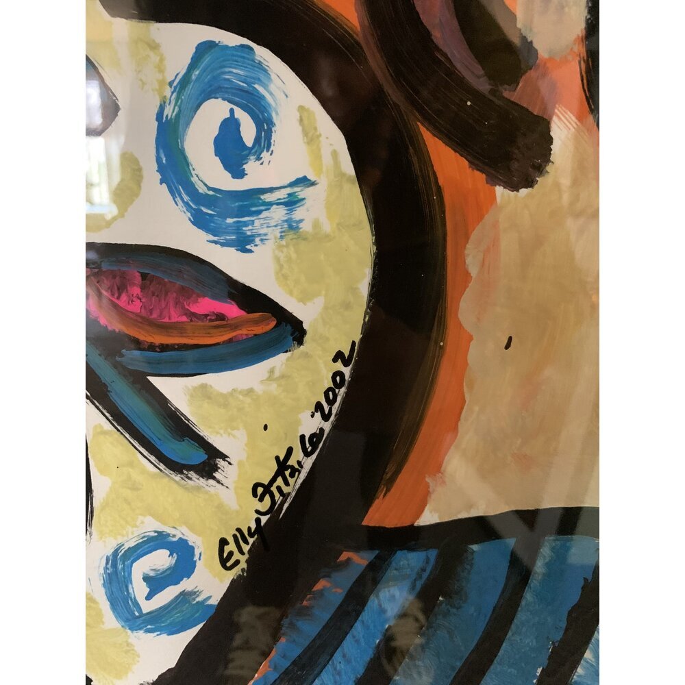 Late 20th Century Whimsical Portrait Painting Dressing Rooms