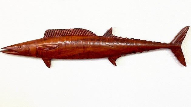 Ono fish carved from Lychee wood — RK Woods Crafted in Hawaii