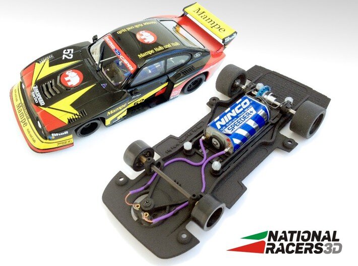 Sideways Swcz/fma1 Ford Capri and Mustang Flexy Chassis 1/32 Slot Car Part for sale online 