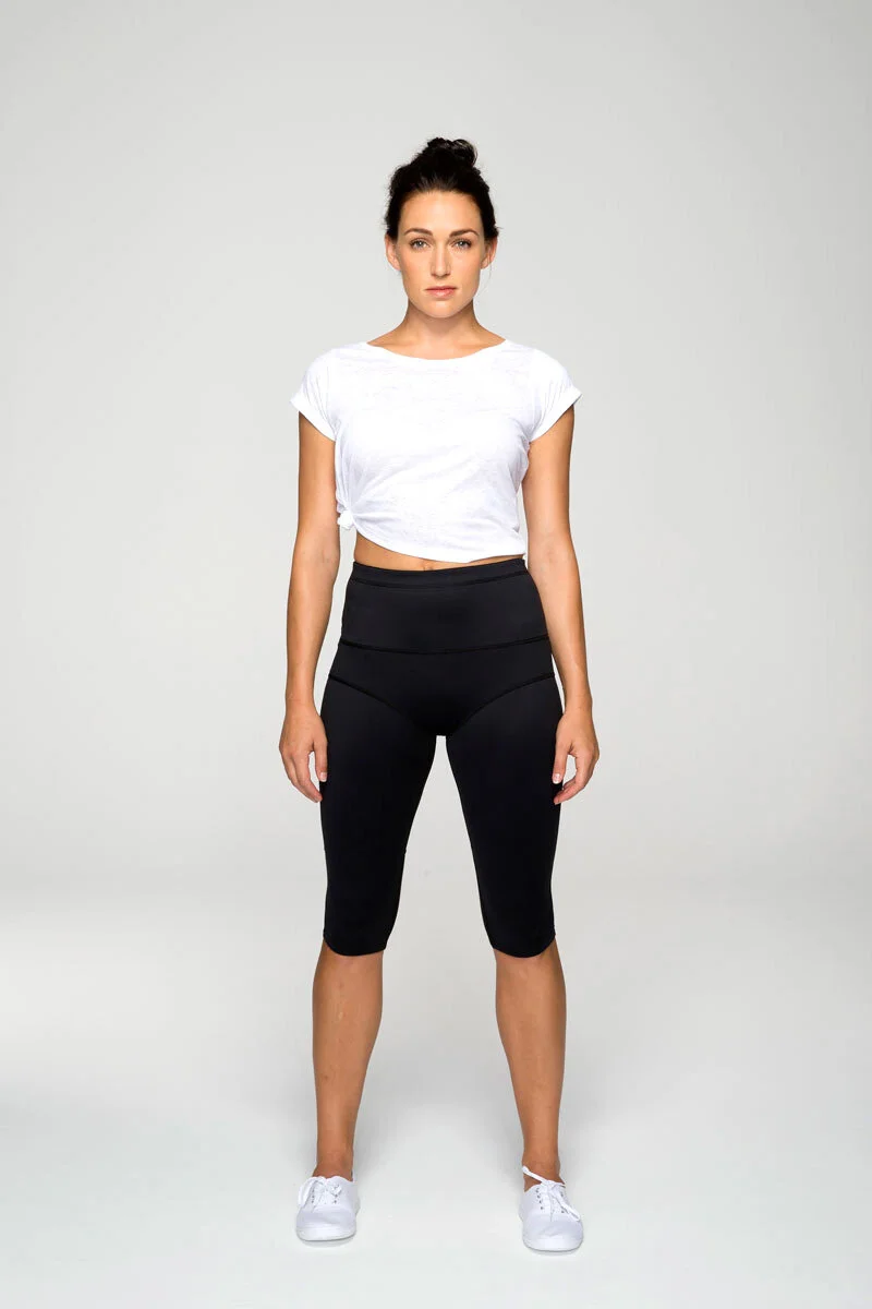 Black Knee Crop Leggings — svvet