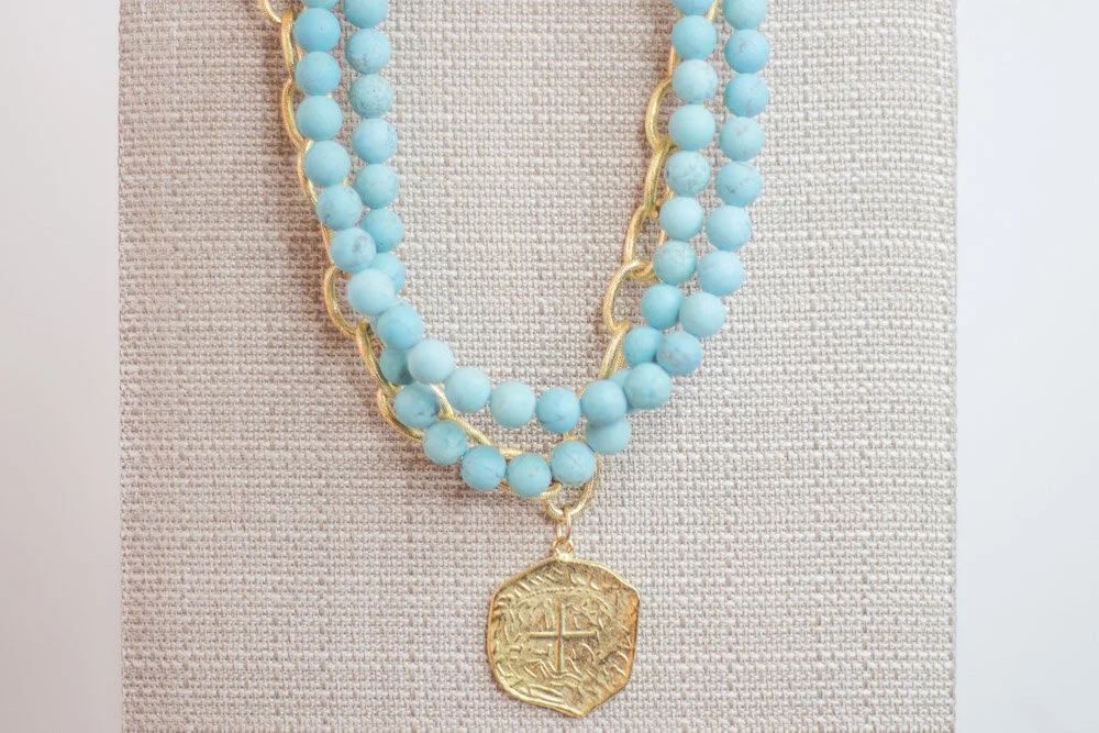 Susan Shaw Multi Strand Turquoise + 
