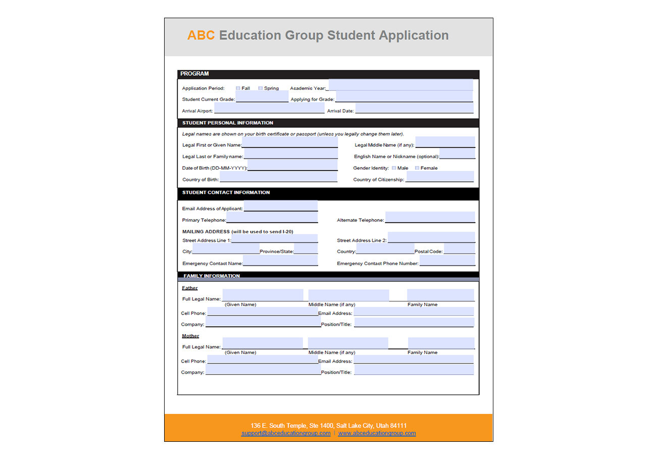 Student Application FormLast updated: 12.24.2020