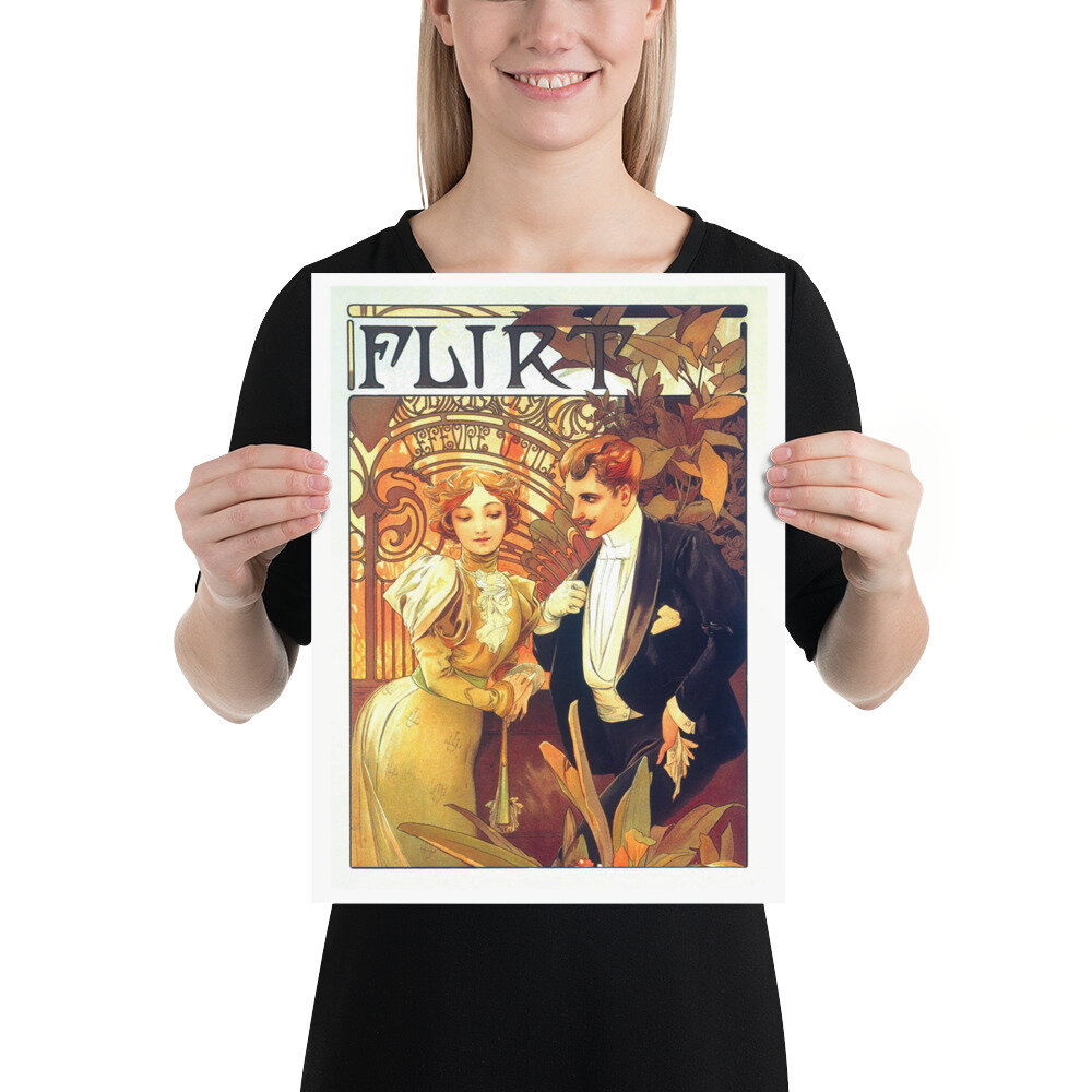 ミュシャ FLIRT リトグラフ 額装Alphonse Mucha118/300 ミュシャ FLIRT リトグラフ 額装Alphonse Mucha118/300 Alphonse Mucha