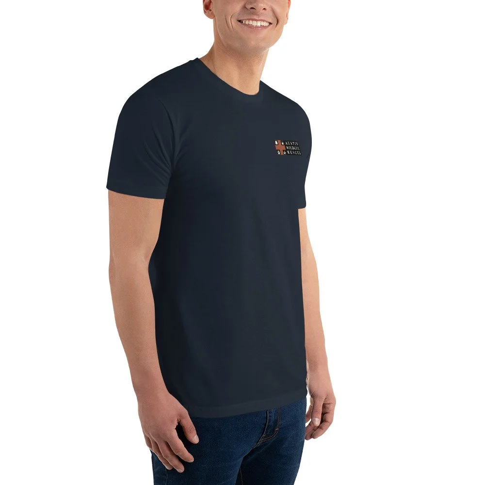 navy blue fitted t shirt