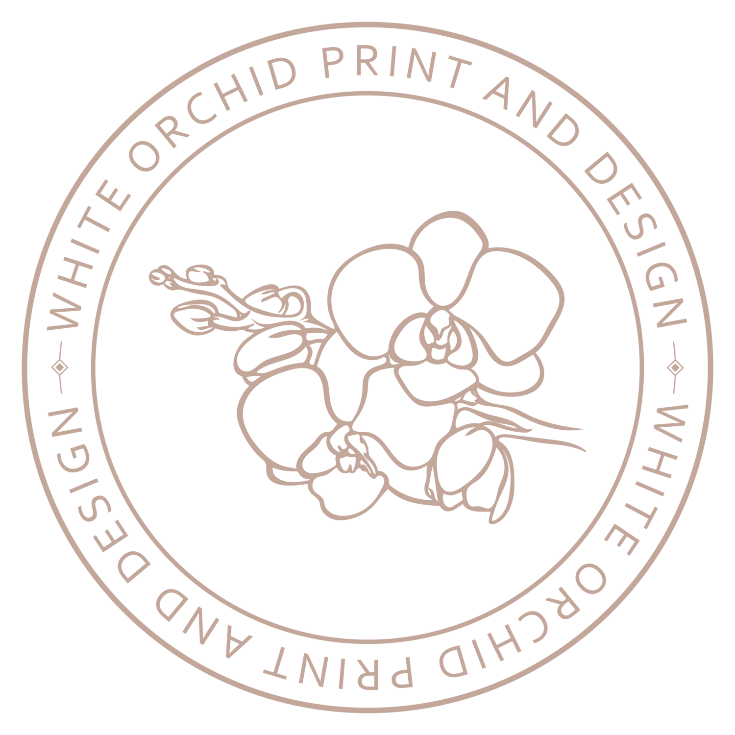 White Orchid Print and Design