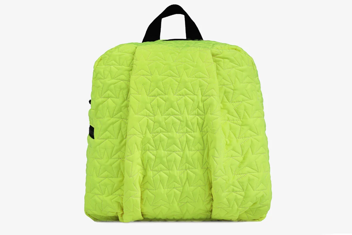 neon yellow backpack