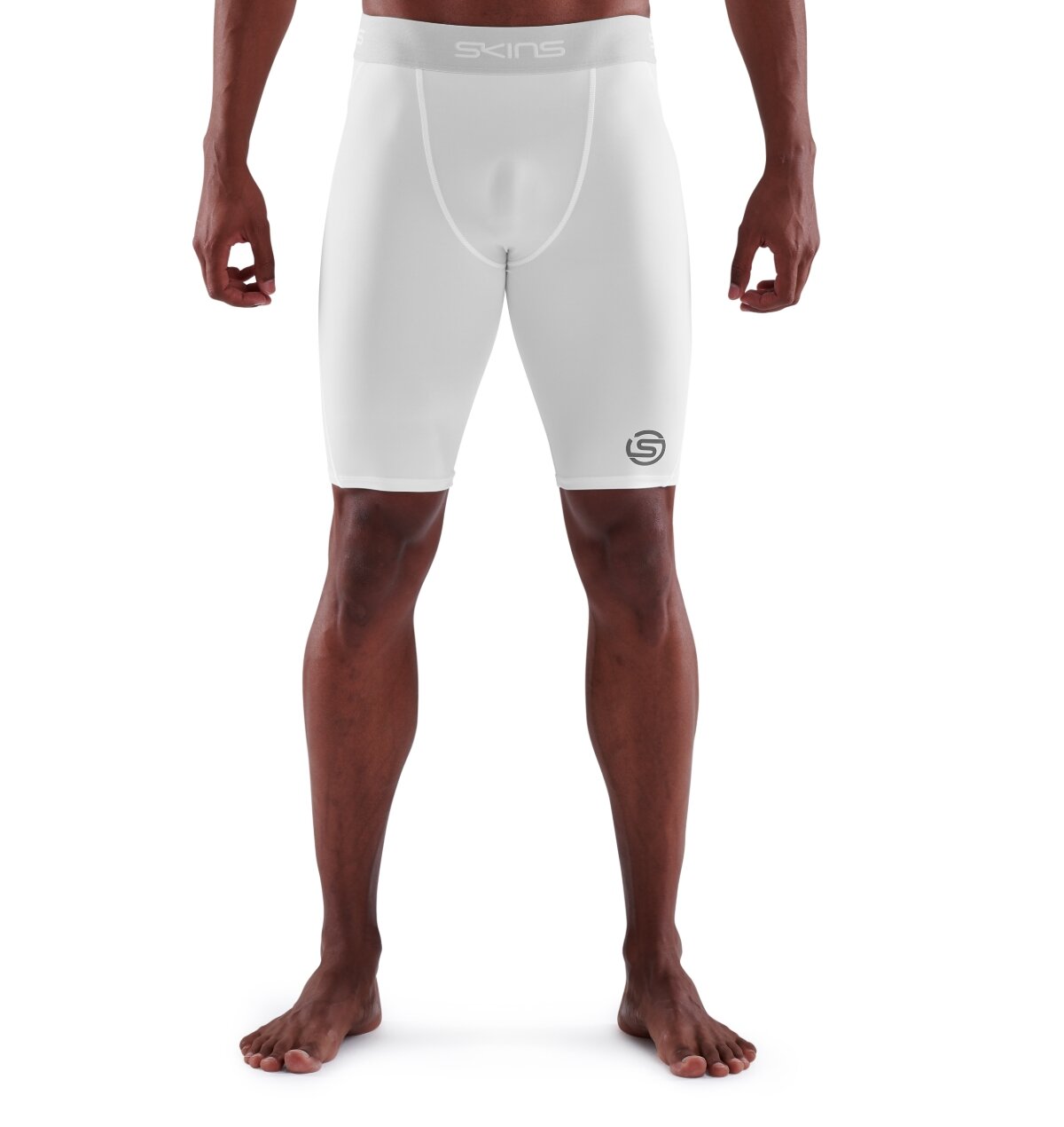 SKINS Series-1 Men's Compression Half Tights - White — Begley's Sports