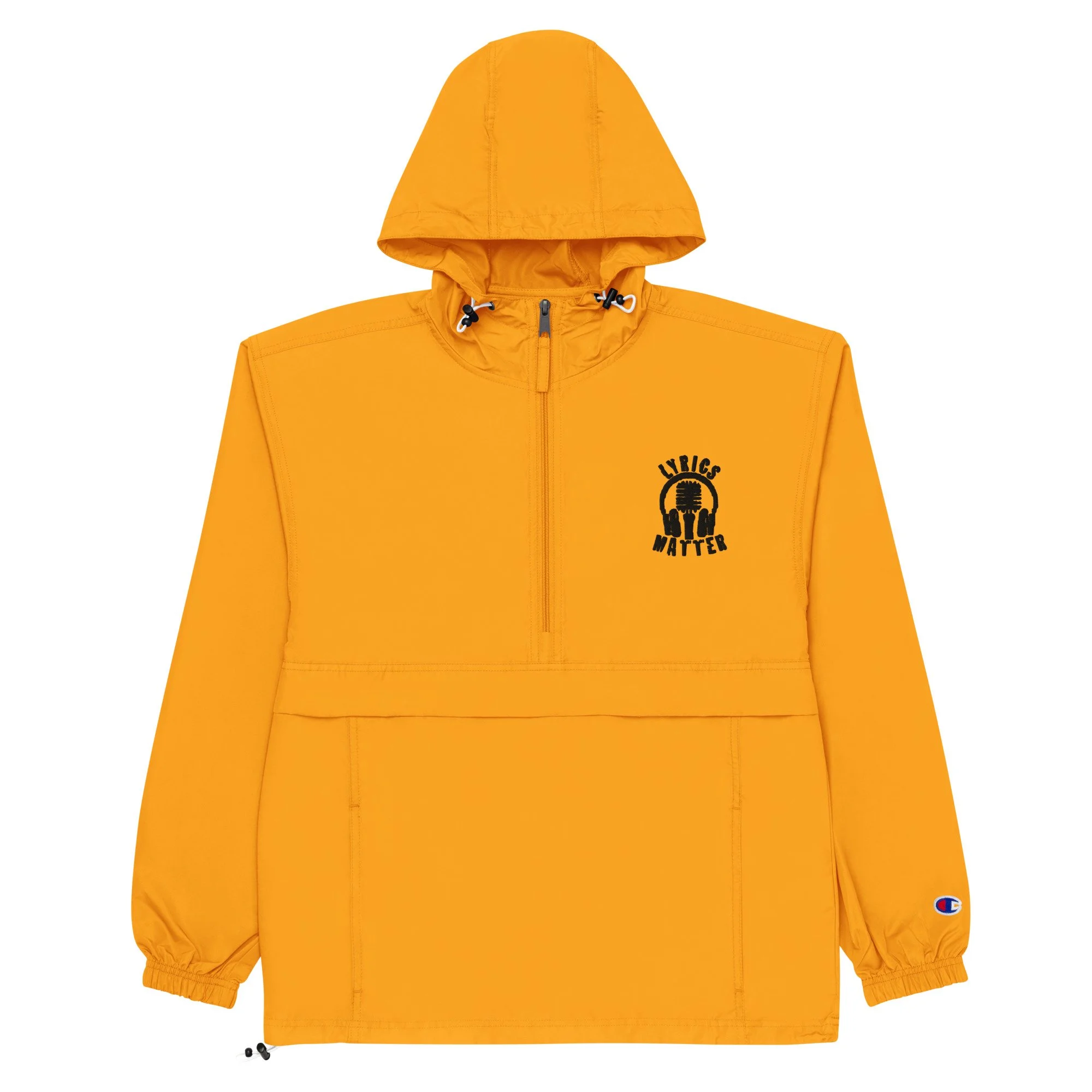 LYRICS MATTER Embroidered Champion Packable Jacket RAHDIGGAMUSIC.COM