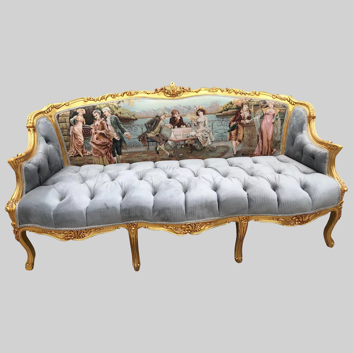 Antique Louis XVI style settee.