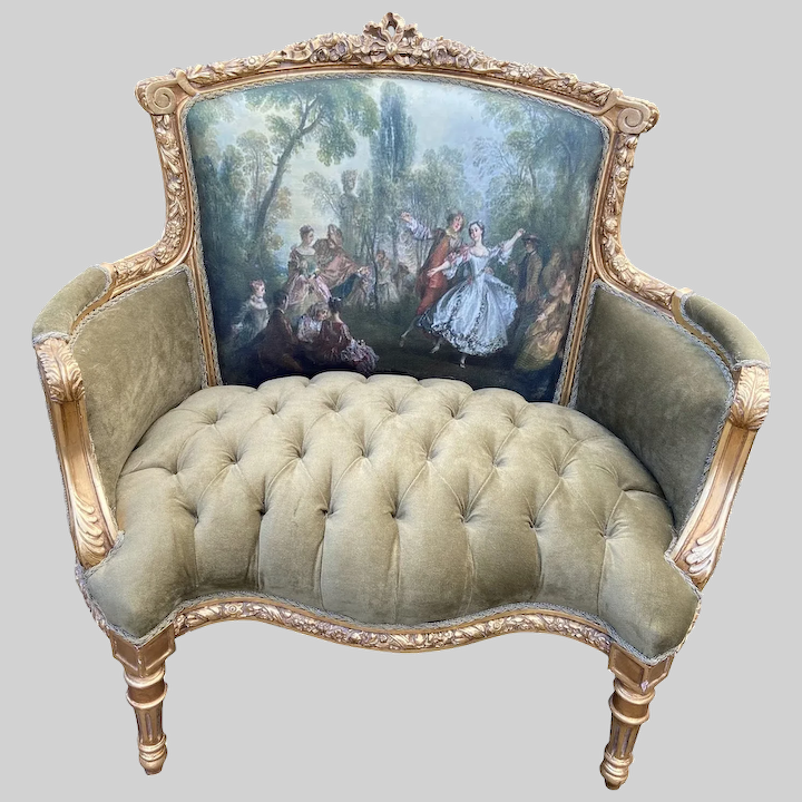 French Louis XVI Style Corbeille Loveseat-SQ2001434 — OSMAN ANTIQUE