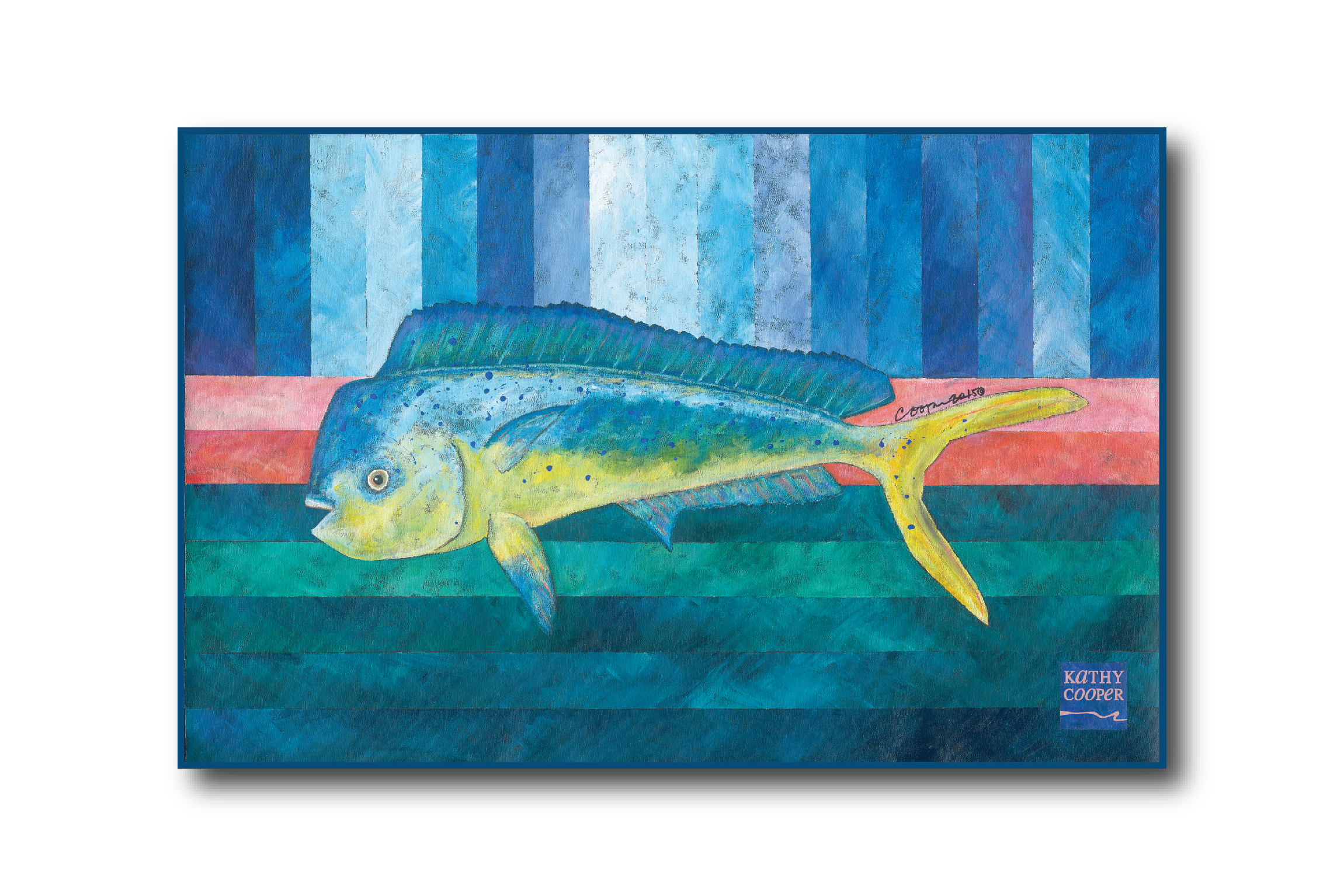 Mahi Mahi 2x3 — Kathy Cooper Floorcloths