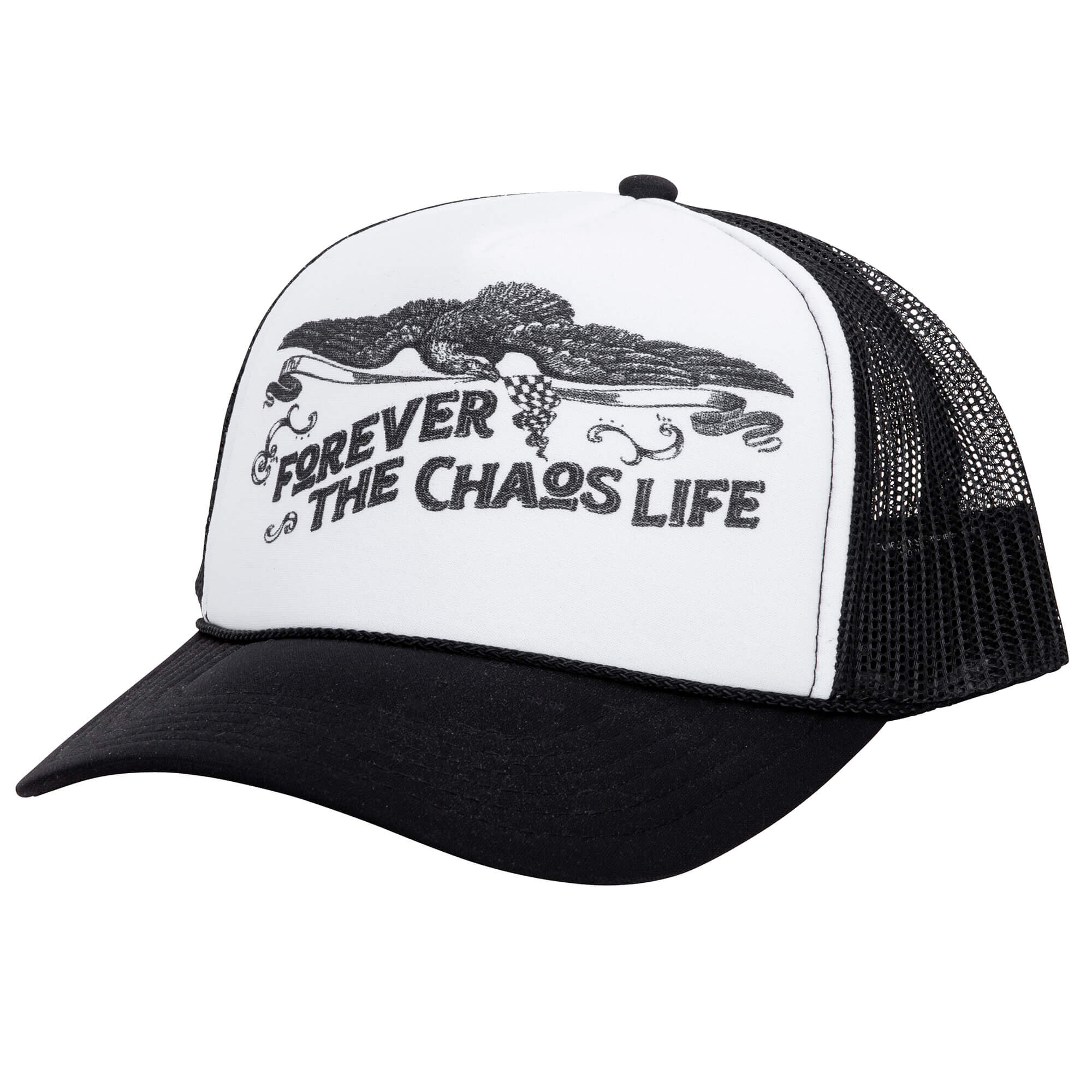 Top-Film FTCL Racing - Trucker Hat Black THE FOREVER LIFE Otto CHAOS — & White