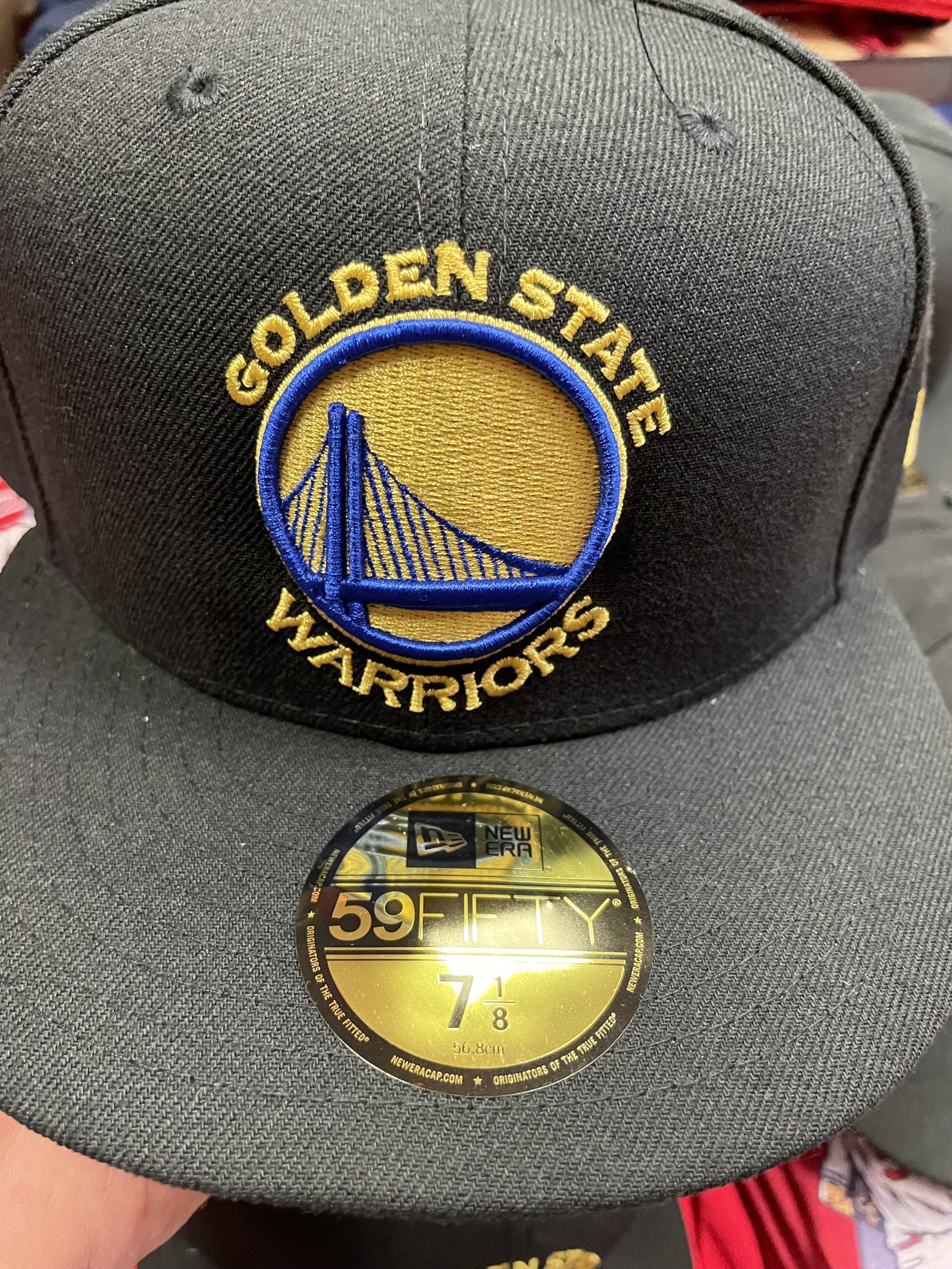Natte sneeuw is genoeg Overdreven Golden State Warriors New Era 5950 Fitted Ballcap Black/color logo — Hats N  Stuff
