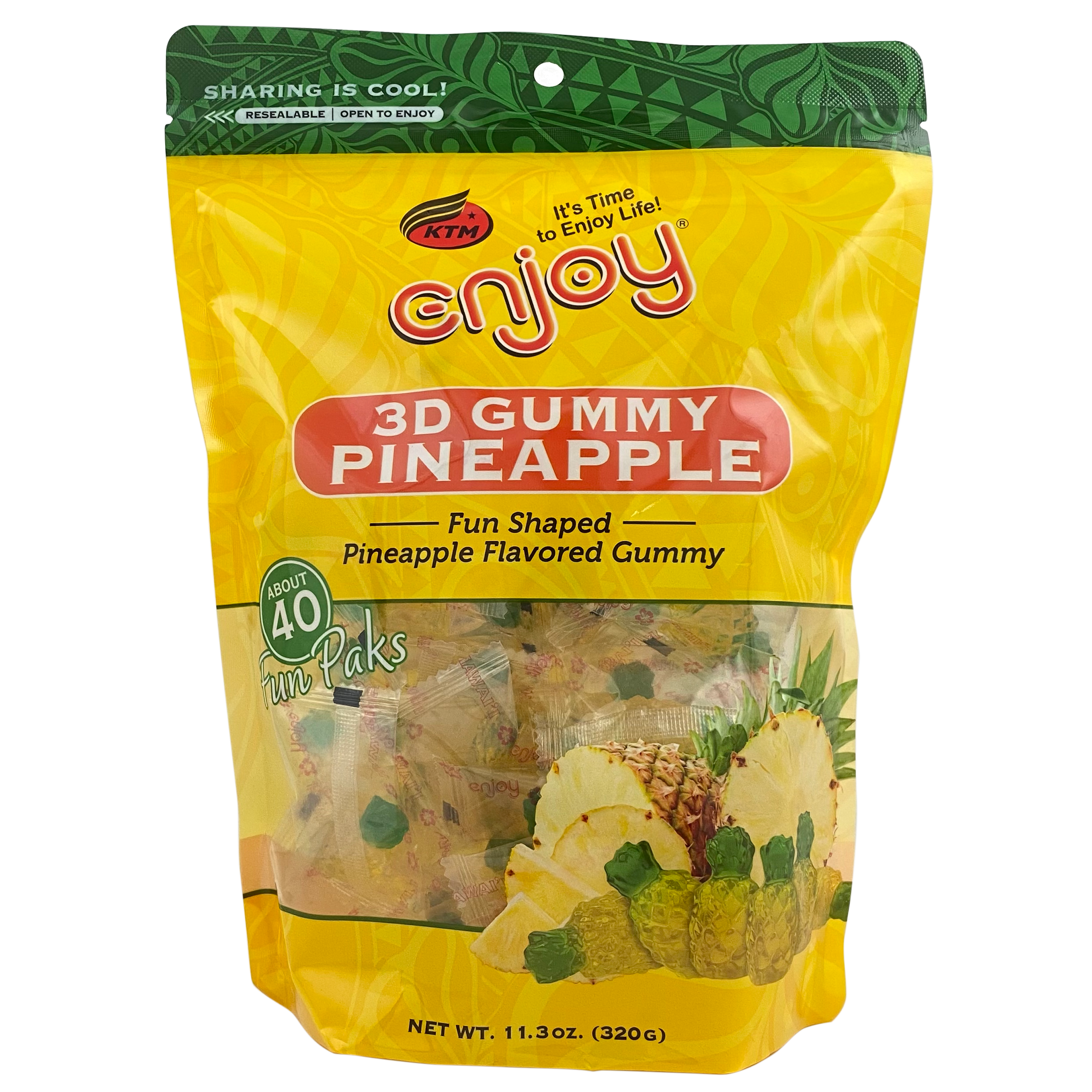 Enjoy Gummy, XD, Pineapple Flavor, Fun Packs - 50 packs, 14.12 oz