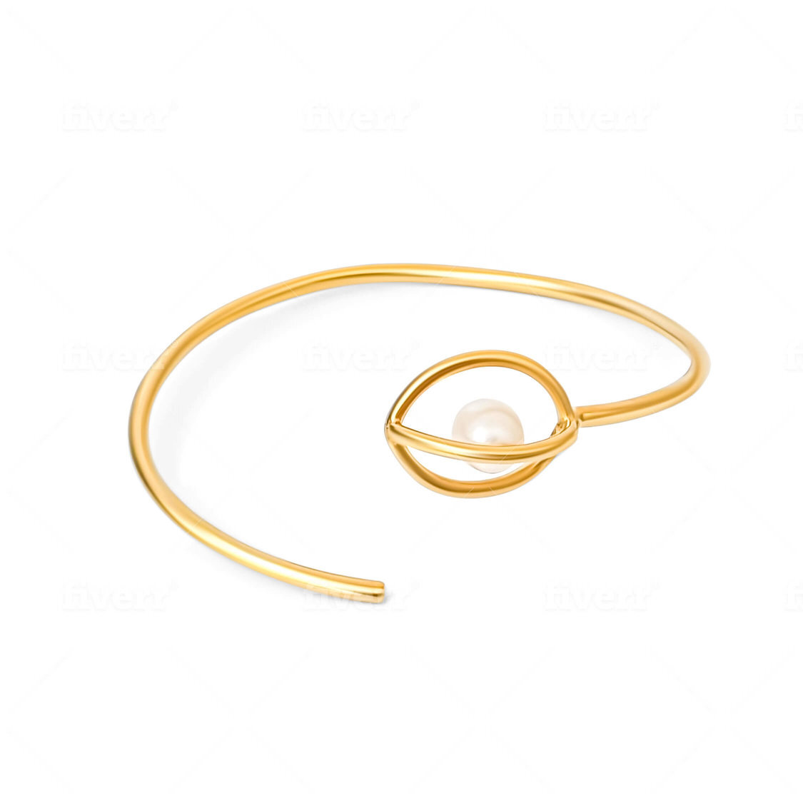 Juntos Pearl And Gold Bangle Bello Creations London