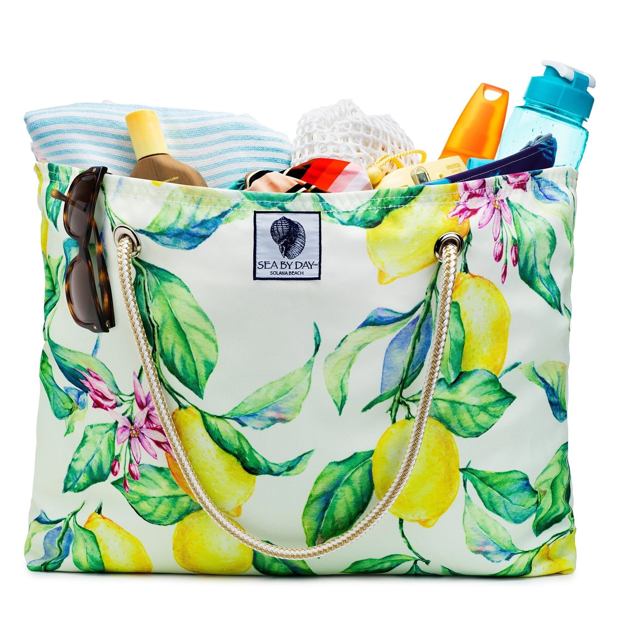 lemon beach bag