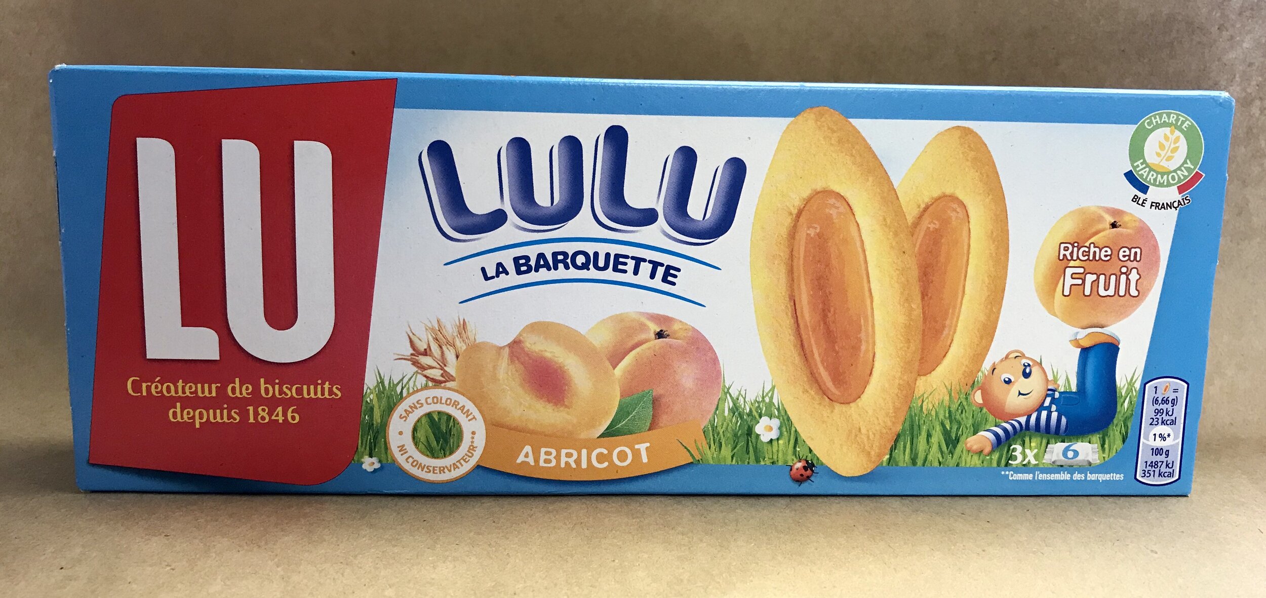Lu Lulu Barquette abricot (120g) acheter à prix réduit