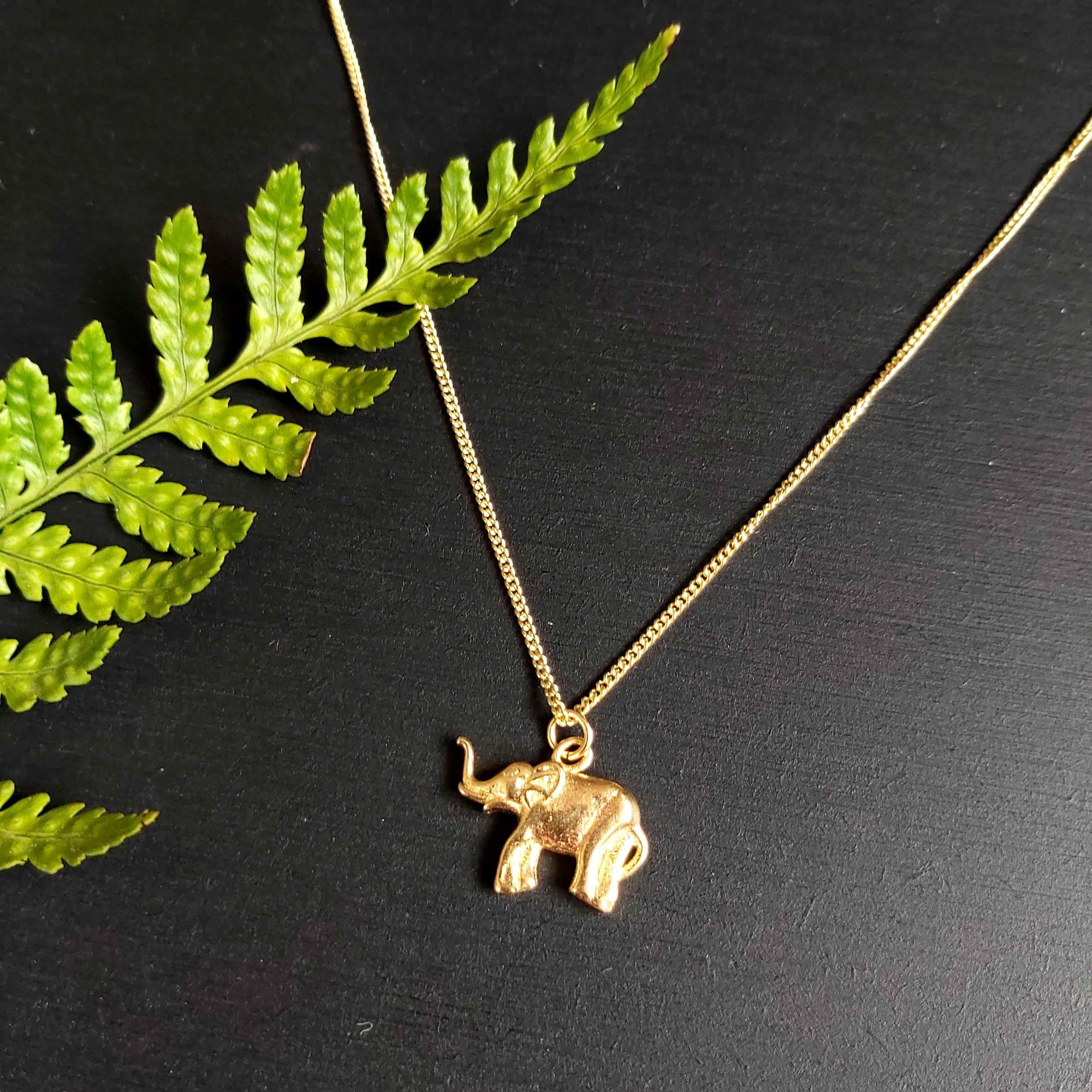 Elephant necklace - ethically made - gold or silver - good luck pendant -  fair trade jewellery — The Geographer store