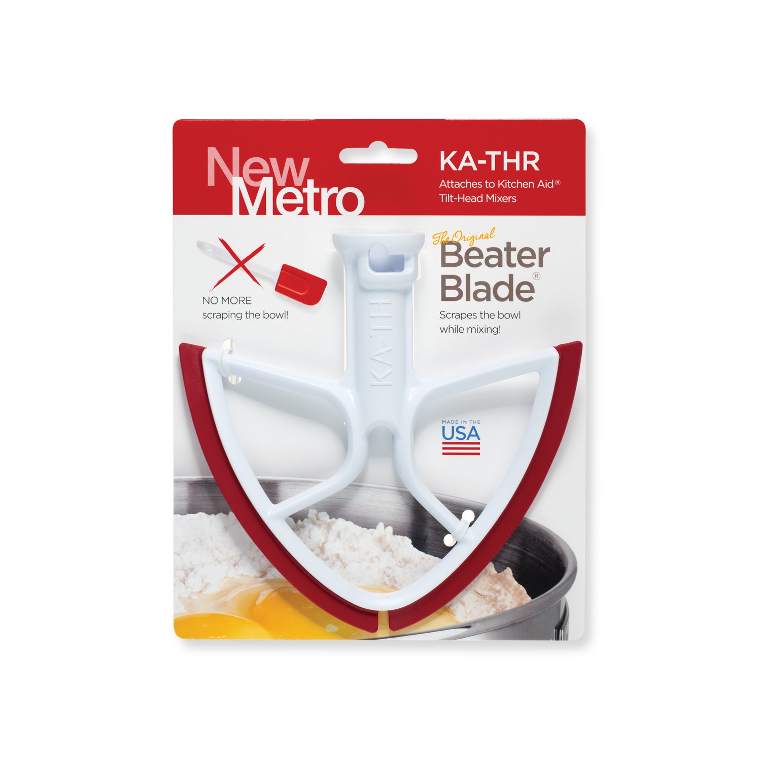 Plastic KA-TH BeaterBlade / Fits Tilt-Head 4.5 & 5 QT Mixers / Fits 3.5 & 5-QT  Glass Bowls too — BeaterBlade