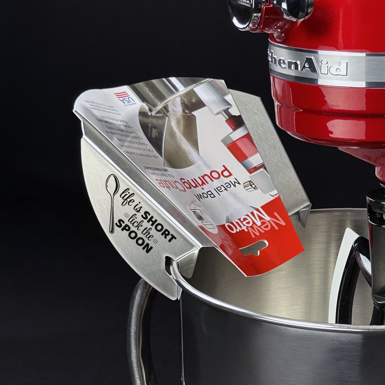 Stainless Steel Pouring Chute Compatible With Kitchenaid - Temu