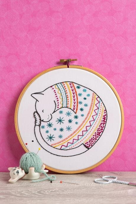 Cat Embroidery Kit — SLAP 'N DASH