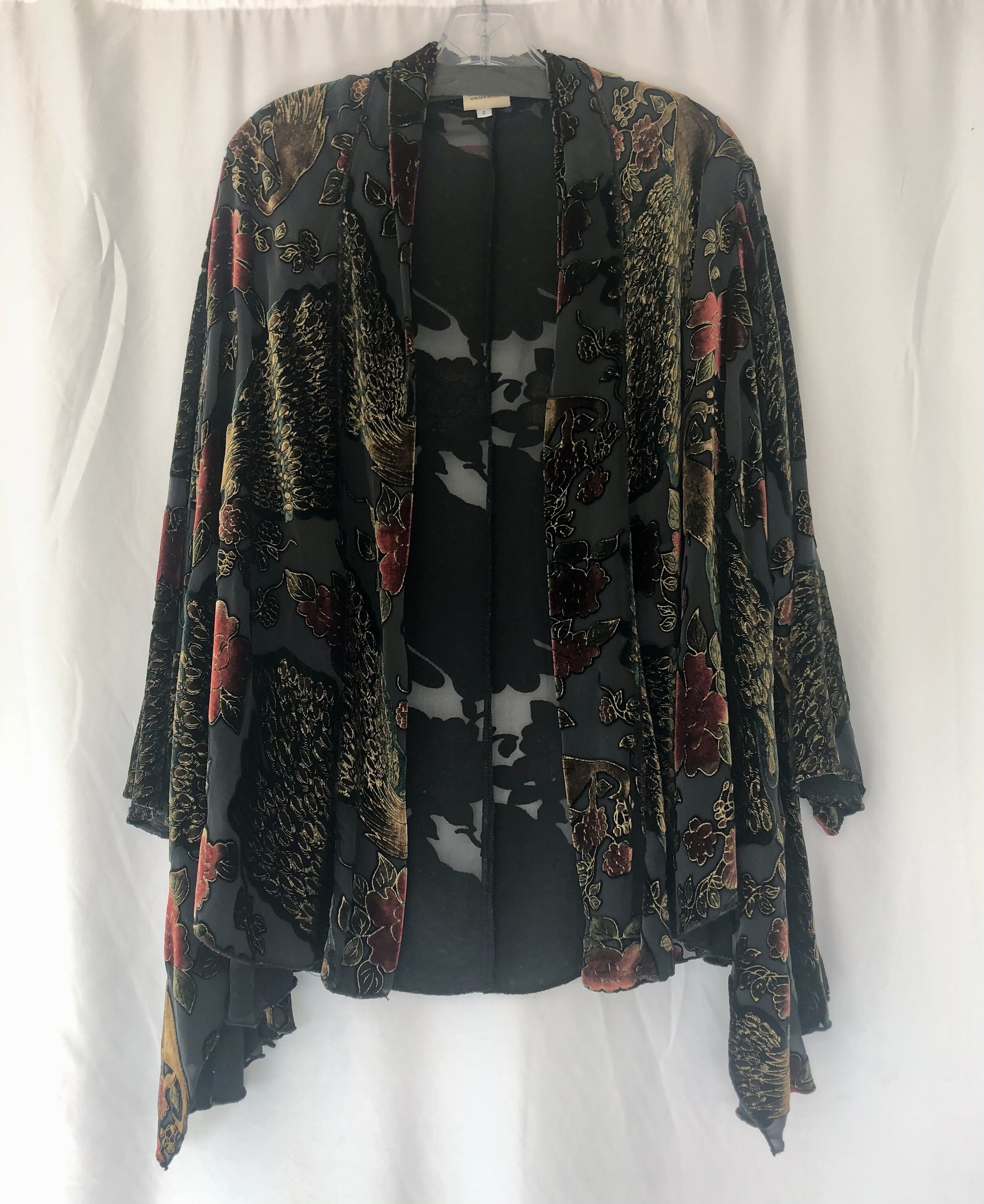Black URU Cut Velvet Jacket — Gorgeous GoddessWear