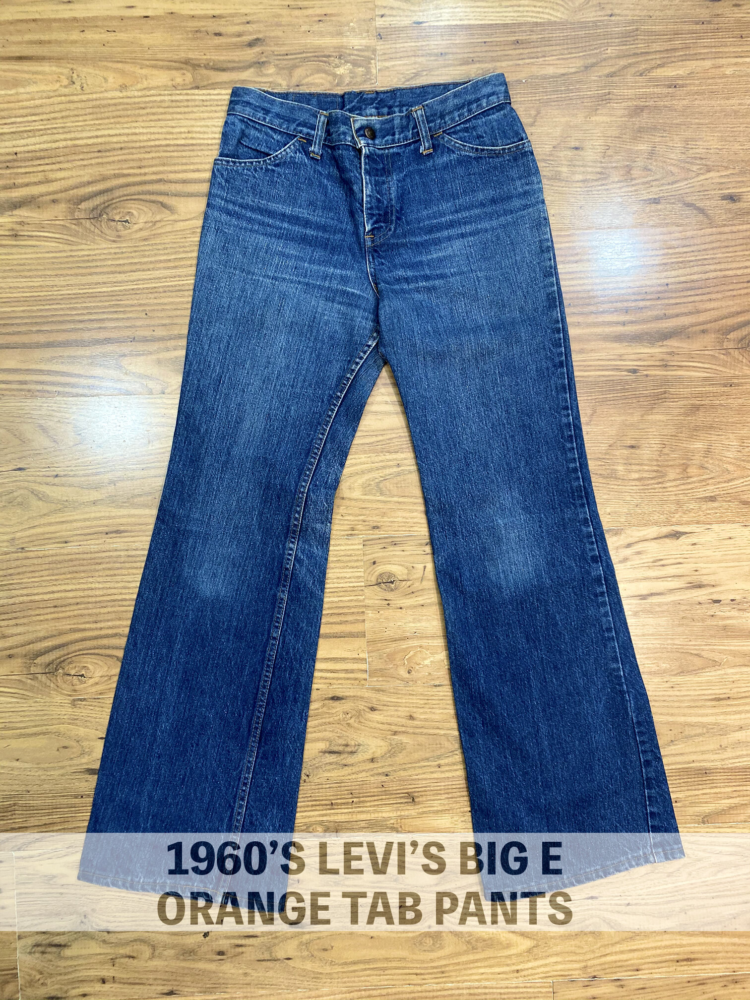 1960's Vintage Levi's Big E Orange Tab Pants — Denim