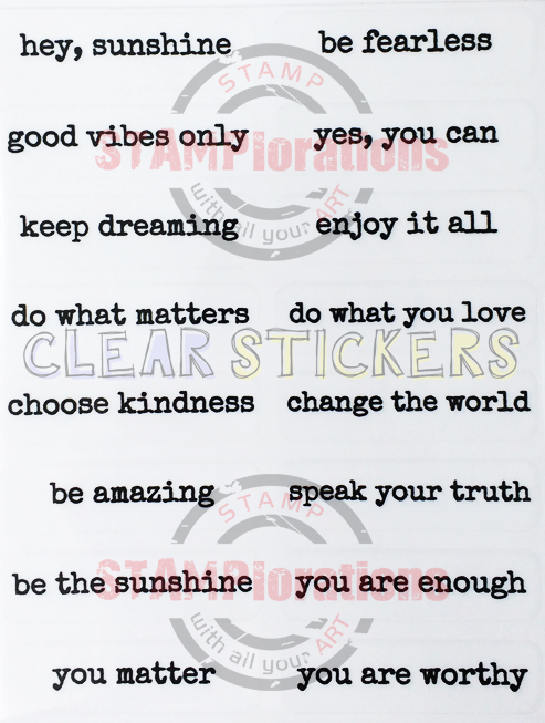 Hey Sunshine - Clear Stickers — STAMPlorations