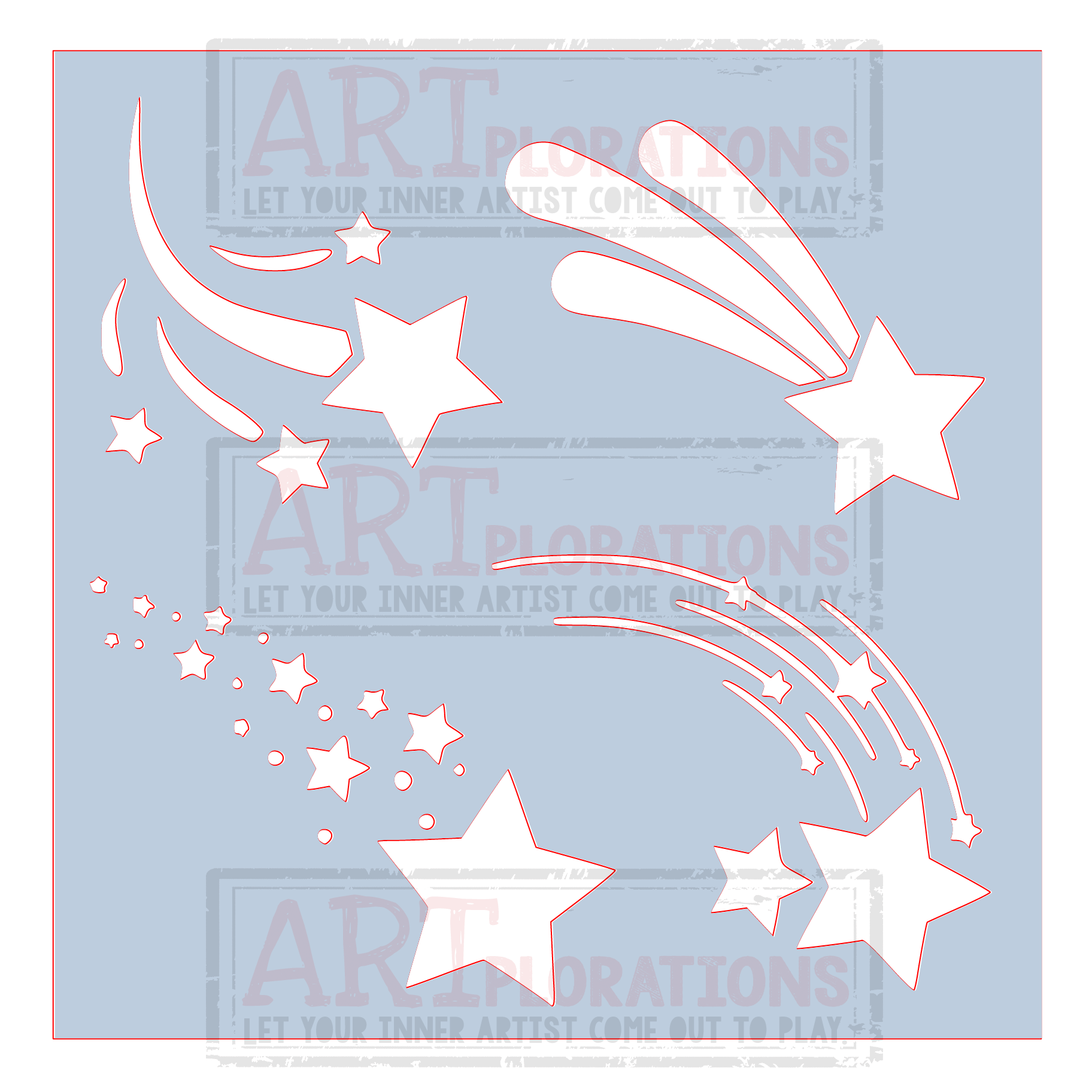Shooting Stars - ARTplorations Stencil — STAMPlorations