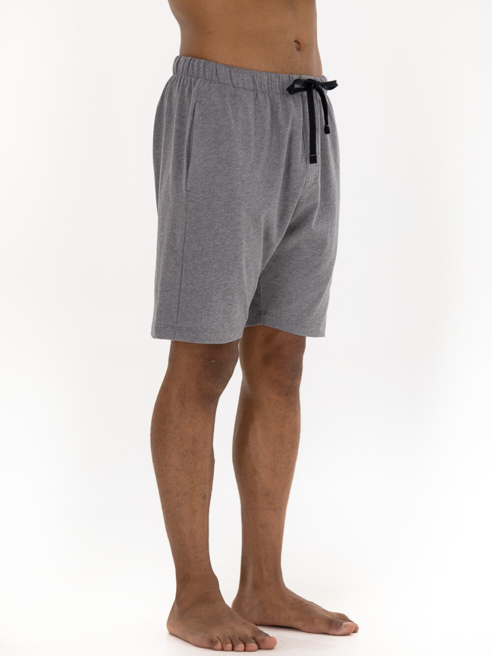 Men's Organic Cotton Lounge Shorts in Navy Check